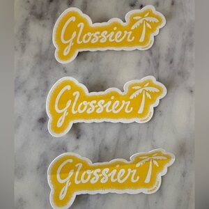 Glossier Bright Yellow Logo Stickers
